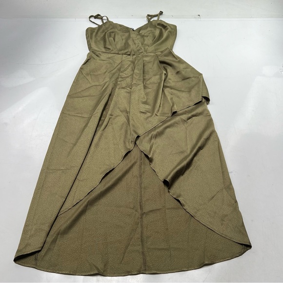 Lulus women’s khaki satin dress S L115-8 - Picture 2 of 6